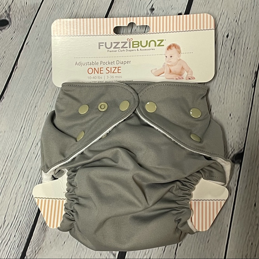 Fuzzibunz Adjustable Pocket Diaper- one size. NEW